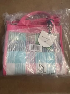 Kate Spade New York Plaid Knit Crossbody Bag Red/ Pink/Green/Blue NWT Target - Picture 1 of 2