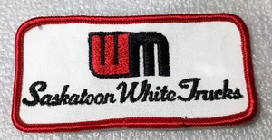 Vtg WM Saskatoon White Trucks Canadian Dealership Cloth Patch New NOS 1970s - Picture 1 of 3