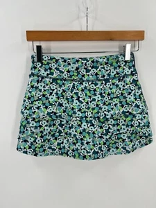 Athleta Girl Size Large 12 Floral Print Green & Blue Swing Skort - Picture 1 of 8