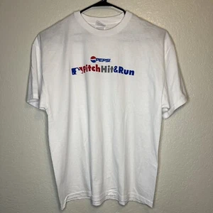 Vintage Hanes Heavyweight XL Men’s Pepsi MLB Pitch Hit & Run Tee Shirt Baseball - Picture 1 of 10
