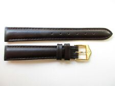 Atlantic Swiss brown padded leather watch band ~ 14 mm