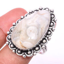 Ocean Jasper Gemstone 925 Sterling Silver Jewelry Ring Size 9.5