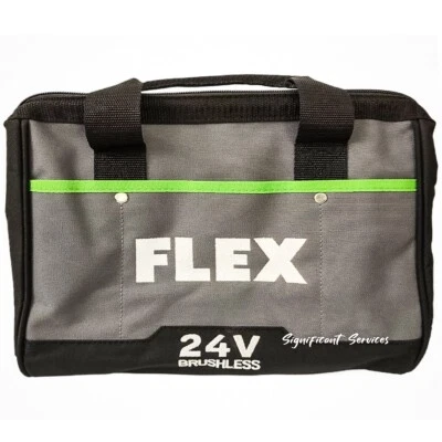 FLEX 24V Brushless Drill/Driver Tool Bag Approximately 18”x 12”x 9” Medium