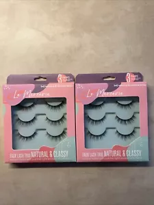 Le Mercerie Bring On The Glam Faux Lash Trio-self adhesive Natural &Classy (2) - Picture 1 of 6