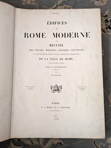 Edifices de Rome Moderne, Volume 3, Elephant Folio, 1874, Original Binding - Picture 1 of 11