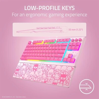 New Razer x Sanrio Hello Kitty &Friends Ornata V3 TKL Mechanical Gaming Keyboard - Image 1 of 4