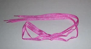 NUEVO ACCESORIO DE ZAPATOS CON CORDONES DE ZAPATOS DE 39 PULGADAS DE CONCIENCIA DEL CÁNCER DE MAMA 1 PAR DE CINTA ROSA - Imagen 1 de 2