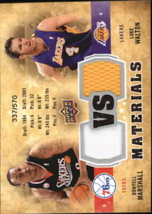 2009-10 UD VS Dual Materials Basketball Card #VSMW Donyell Marshall/Luke Walton