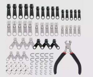 85Pcs Fix A Zipper Removable Zip Slider Rescue Instant Repair Kit Replacement** - Picture 1 of 23