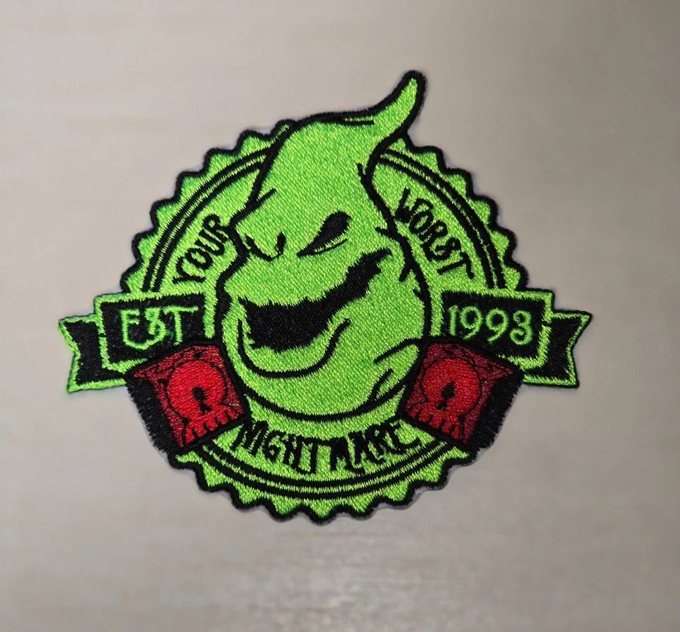 Nightmare Before Christmas Oogie 3.75 inch  Iron on Embroidered Applique Patch Foto 1 de 1
