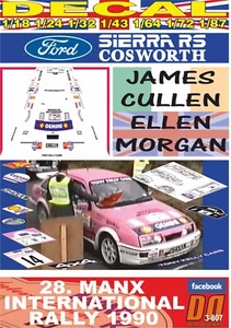 DECAL FORD SIERRA RS COSWORTH J.CULLEN MANX INTER. R. 1990 4th (05) - Bild 1 von 1