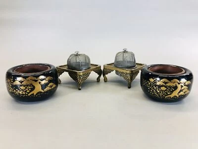 Y5642 HINA DOLL Doll's Festival Makie miniature Brazier Japan antique vitntage - Image 1 of 4