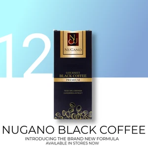 12x Nugano Ganoderma Black Coffee Lingzhi Reishi Extract Boost Immune Sugar Free - Picture 1 of 11