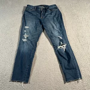Pantalones de mezclilla Abercrombie Fitch para mujer 4R regular 27 azul Harper tiro bajo tobillo - Imagen 1 de 15