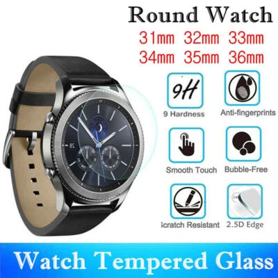 1/2/3PCS Screen Protector For Huawei/Xiaomi Round Watch Film Tempered Glass - Image 1 of 4