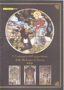 2990 Aparición Mariana de Tiranu Carpeta del Correo Italiano 2004 Oro - Imagen 1 de 3
