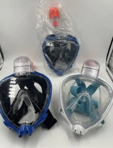 Diving Mask Snorkel Swimming Mask Scuba Swimming Goggle Adult L/XL Full Face UK - Picture 1 of 7