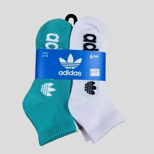 ADIDAS Calzini Uomo 1/4 Crew Traspiranti Umidità Tutti i Giorni 6 Paia Scarpa Taglia 6-12 - Foto 1 di 3