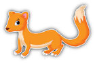 Cute Weasel Cartoon Animal Car Bumper Sticker Decal