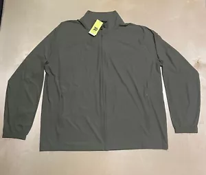 All In Motion Size 2XL Men's Lightweight Tricot Jacket Long Sleeve Gray Zipper - Picture 1 of 11