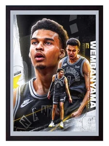 Framed Victor Wembanyama Spurs NBA Basketball Rookie Poster - 84 x 59.5 x 3cm - Picture 1 of 3