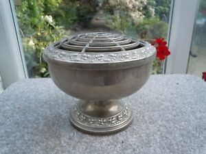 Vintage Silver Plated Ianthe Rose Bowl 13cm Tall 14cm Diameter Needs a Polish