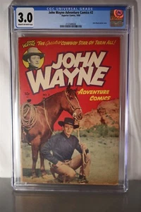 RARE CANADA VERSION John Wayne Adventure Comics #2 CGC 3.0 1950 Comic Book - Picture 1 of 12