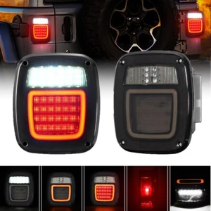 LED Tail Lights Brake Reverse License Plate Light For Jeep Wrangler TJ YJ CJ JK - Picture 1 of 12