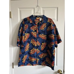 Hawaiian Tropic Brand Button Down Casual Aloha Hawaii Summer Shirt Size XL - Picture 1 of 6