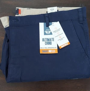 46 X 39 Dockers Men's Big & Tall Ultimate Chino with Smart 360 Flex Blue New - Picture 1 of 5
