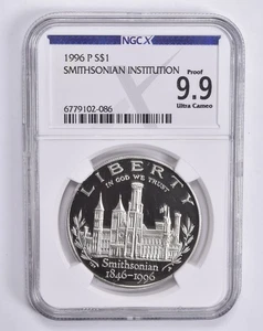 Proof 9.9 UCam 1996-P Smithsonian Commemorative Dollar NGC X NGCX *4932 - Picture 1 of 5