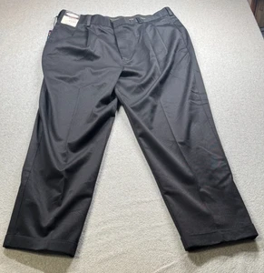 Roundtree & Yourke Travel Smart Twill Herrenhose 40 x 29 schwarz plissiert klassisch neu mit Etikett - Bild 1 von 11