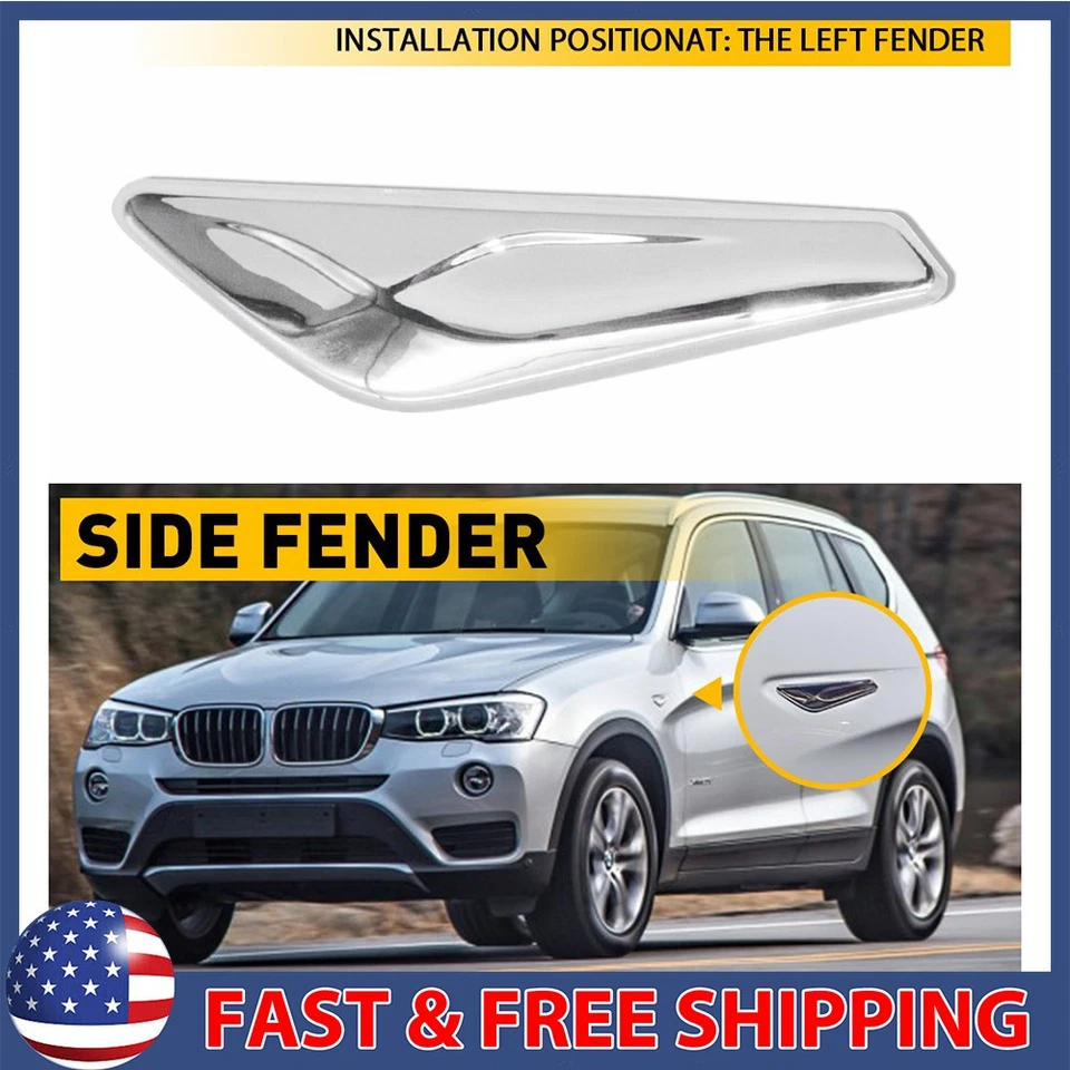 Para BMW X3 2015-2017 Izquierdo F25 Guardabarros Lateral Acabador Cromo OE#51117338569 Foto 1 de 1