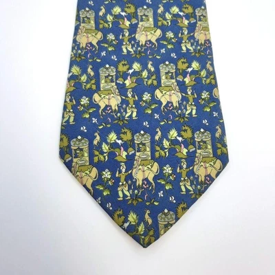 Corbata de seda Salvatore Ferragamo de lujo hecha en Italia excelente traje de negocios usado Foto 1 de 4