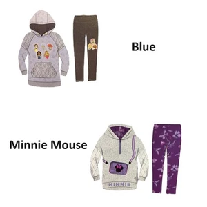 Disney 100 Youth Girl's 2 Piece Long Sleeve Hoodie and Legging Active Set - Picture 1 of 7