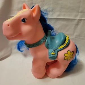 Vintage 1980s Coleco Cabbage Patch Kids Show Pony Pink Body Blue Hair & Saddle - Bild 1 von 15