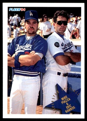 Mike Piazza / Eric Karros SSS 1994 Fleer #713 Dodgers MLB LEER ENVÍO GRATUITO Foto 1 de 2