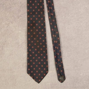 Corbata de seda vintage años 90 estampado geométrico azul marino Van Heusen - Imagen 1 de 6