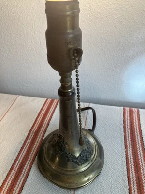 VTG 1910 Pairpoint Lamp Base Model B3048 Hubble Socket Works Needs Chain Repair - Image 1 of 4