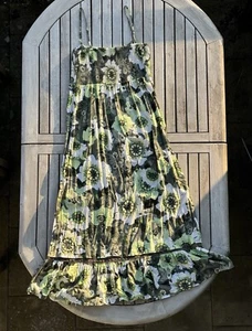 Sommerkleid lang 38, „Street one“, Baumwolle, bequemer weiter Schnitt, top - Bild 1 von 3