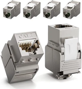 CAT7 Keystone Jack Moduł CAT.7 RJ45 STP Beznarzędziowa karta sieciowa Gniazdo LAN - Zdjęcie 1 z 10