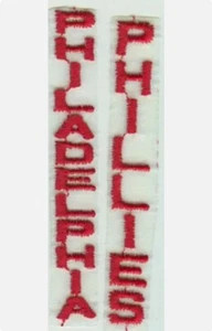 VTG Philadelphia Phillies 3 inch Embroidered Vertical Iron On Patch Retro Emblem - Picture 1 of 4