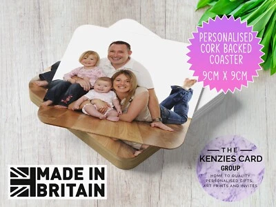Personalised Coaster Photo Printed SQUARE - High Gloss Finish - Custom Gifts