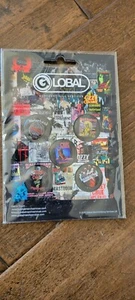 2019 PROMO BUTTON BADGE SET OF 5 IRON MAIDEN MOTORHEAD OZZY JUDAS PRIEST MOTLEY - Picture 1 of 1