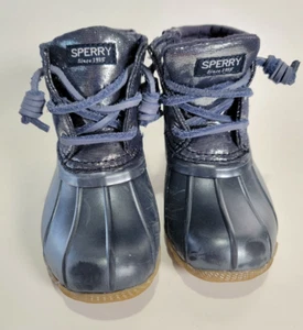Botas Sperry Top-Sider Agua Salada Azul Plata Pato Niños Niña’s Talla US 8 M - Imagen 1 de 10