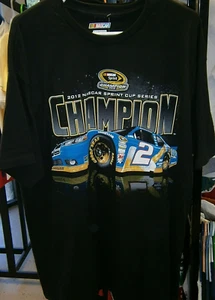 Brad Keselowski # 2 Vintage 2012 Champion Black 2 Spot Men's Shirt XL - Picture 1 of 2