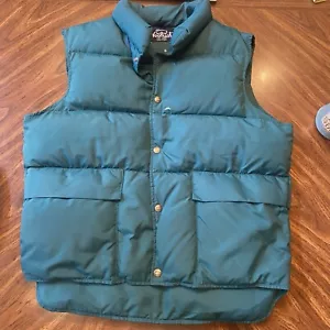 Vintage Woolrich Goose Down Bering Puffer Vest Blue Men’s M/L USA No Size Tag - Picture 1 of 7