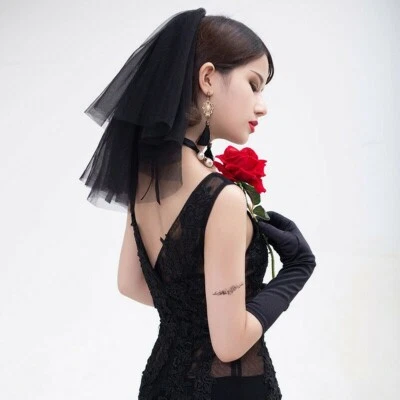 Braut Schleier Vintage Kopfschmuck Cosplay Custom Mantille Shorts Hautfarben - Bild 1 von 4