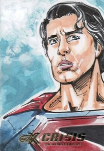 Tarjeta de boceto de artista CZX DC Crisis en Tierras Infinitas, Emrah Gildir (Superman) 1/1 - Imagen 1 de 2