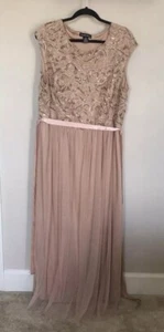 Candalite Womens 2X maxi dress, Taupe - Picture 1 of 12